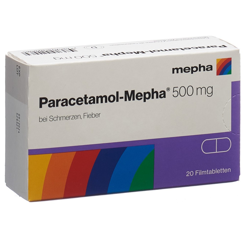 PARACETAMOL Mepha cpr pell 500 mg 20 pce