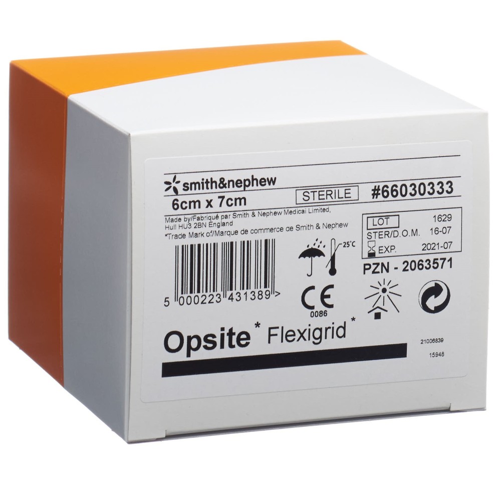 OPSITE FLEXIGRID film transpar 6x7cm 6 x 5 pce
