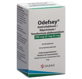 ODEFSEY cpr pell 200mg/25mg/25mg bte 30 pce