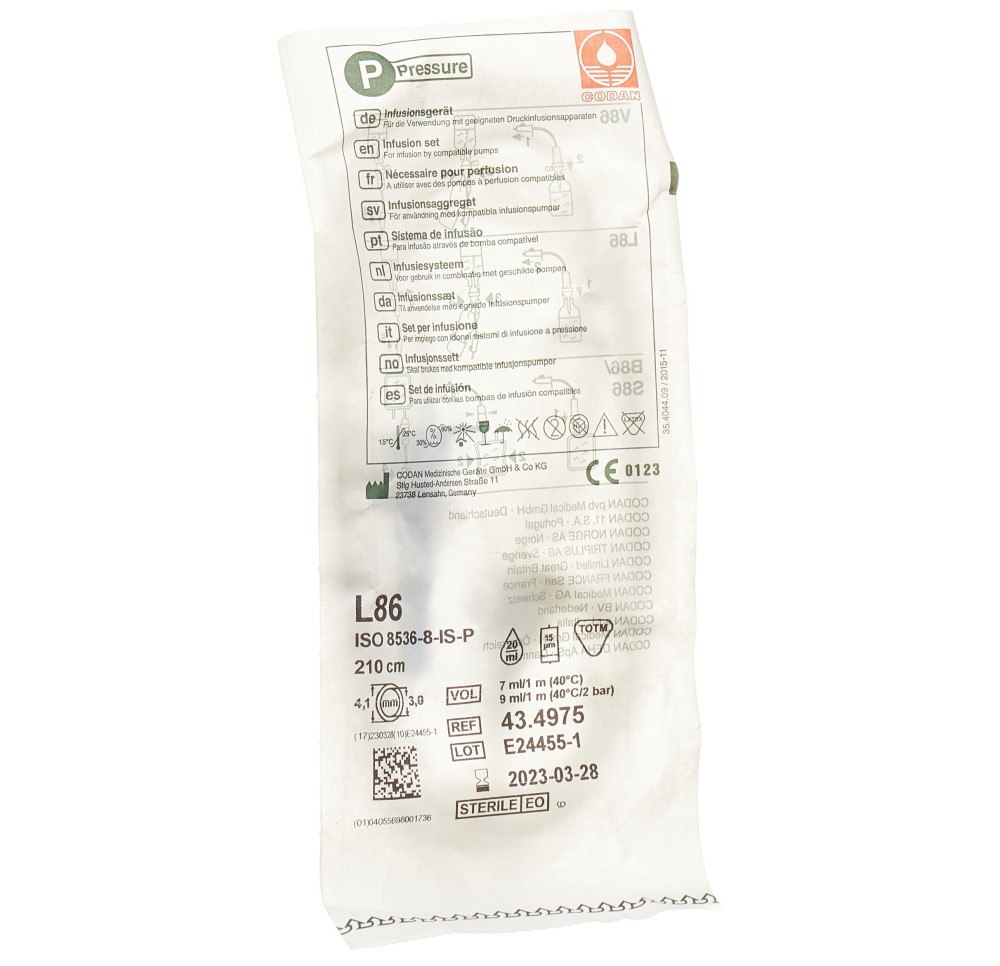 CODAN nécessaire perfusion 210cm L 86-P s latex
