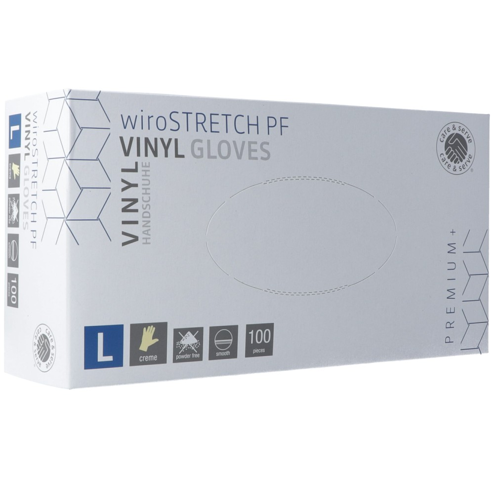 GRIBI gants examen vinyle L s poud non sté 100 pce