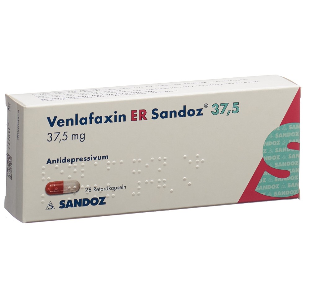 VENLAFAXINE ER Sandoz caps ret 37.5 mg 28 pce