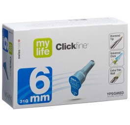 MYLIFE Clickfine aiguilles 6mm 31G 100 pce