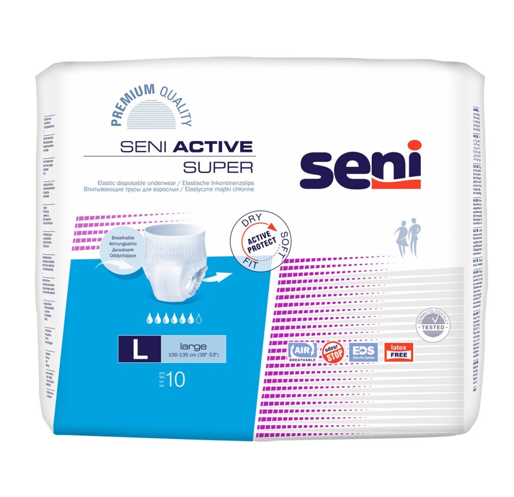 SENI Active Super Pants L 8 x 10 pce