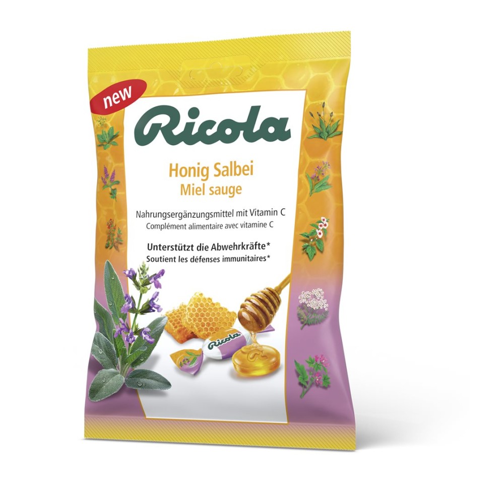RICOLA Miel sauge avec sucre sach 75 g