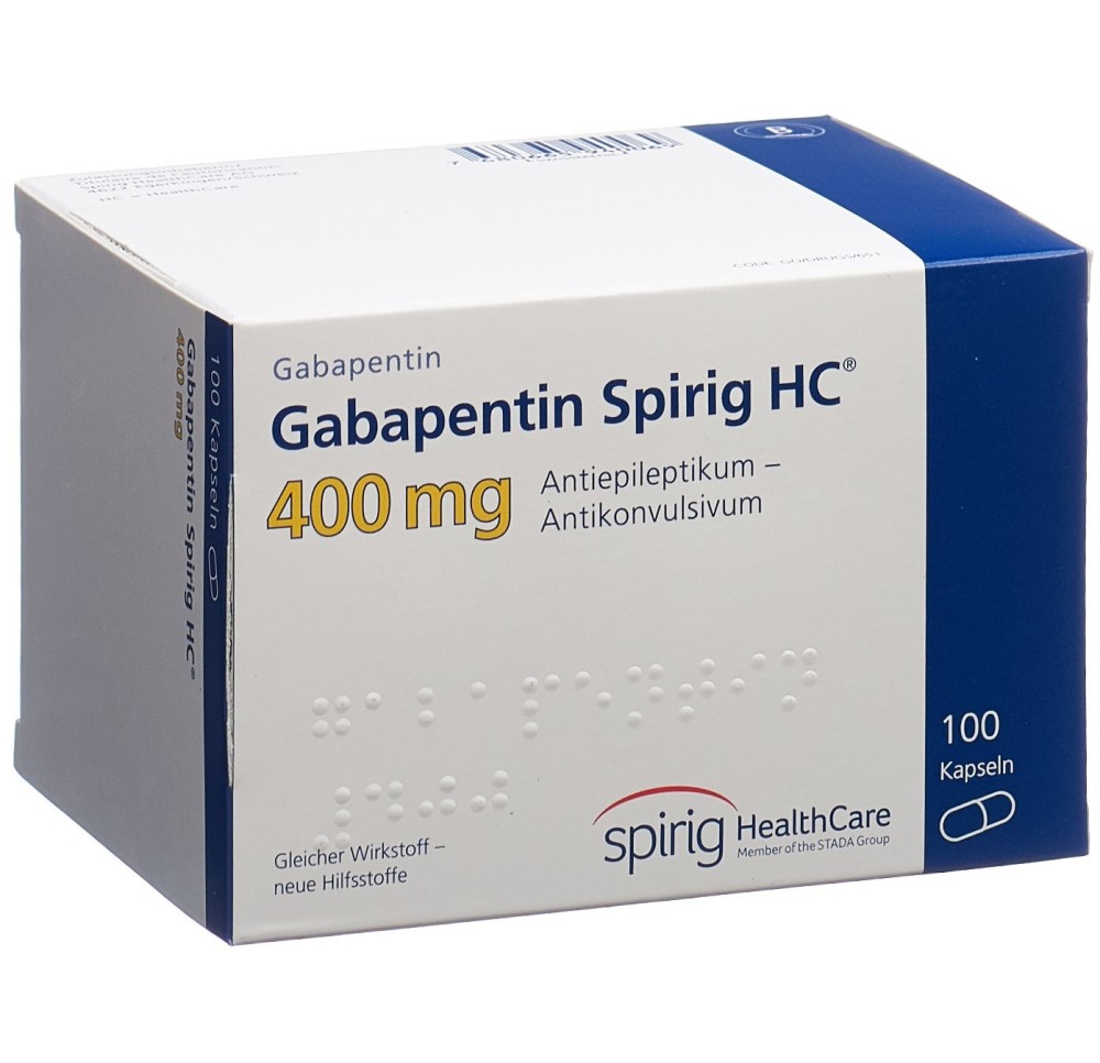 GABAPENTINE Spirig HC caps 400 mg 100 pce