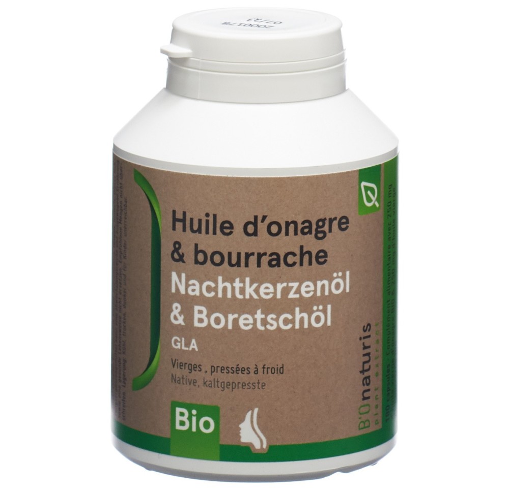 BIONATURIS hui onag+bourr caps 500 mg bio 180 pce