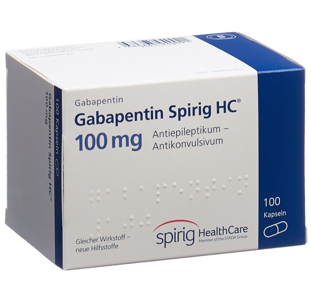 GABAPENTINE Spirig HC caps 100 mg 100 pce