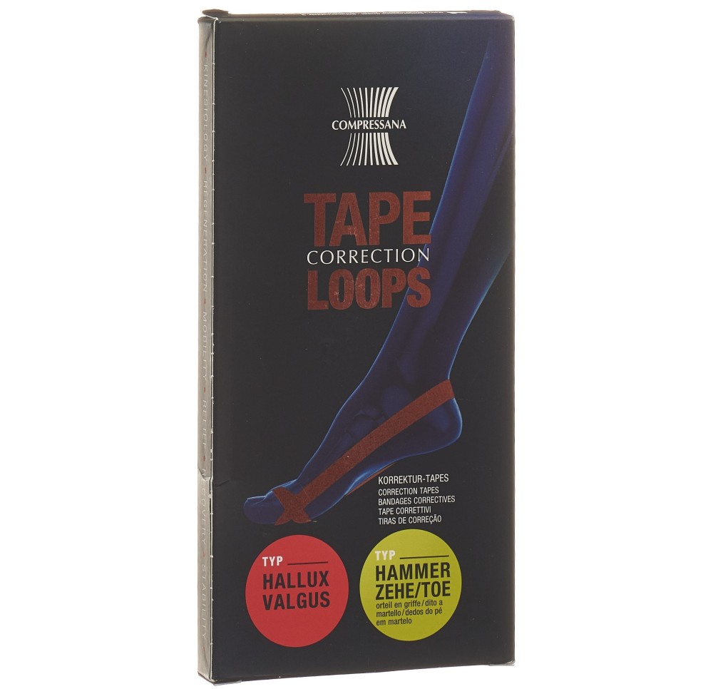 COMPRESSANA TAPE LOOPS GrI océan 1 paire