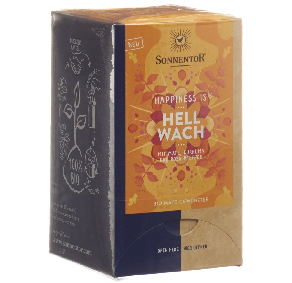 SONNENTOR Happiness is Hellwach Tee BIO 18 pce