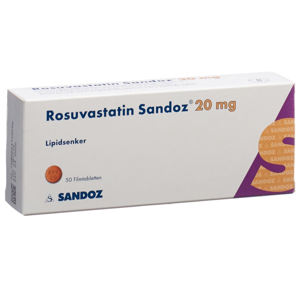 ROSUVASTATINE Sandoz cpr pell 20 mg 50 pce