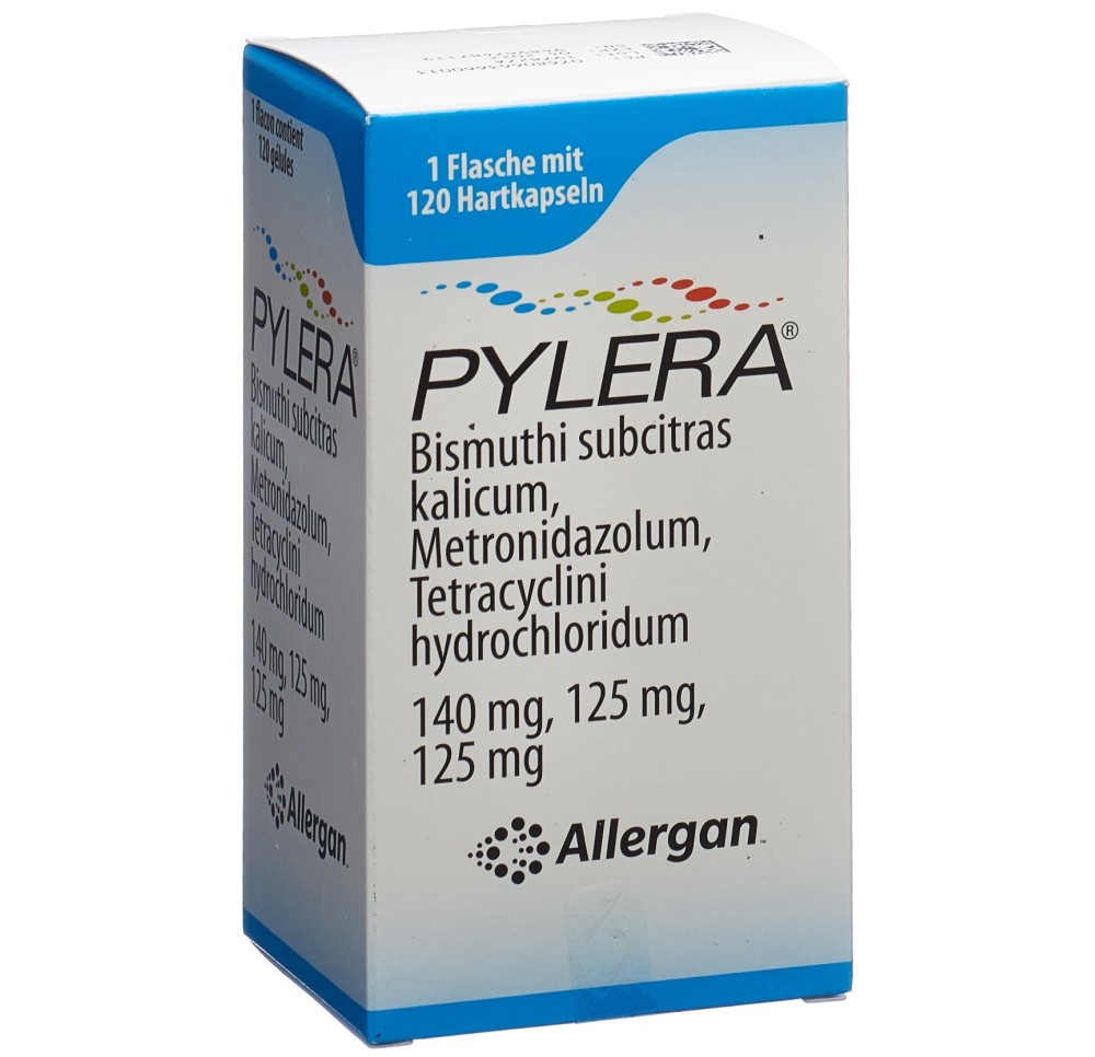 PYLERA caps 140 mg/125 mg/125 mg bte 120 pce