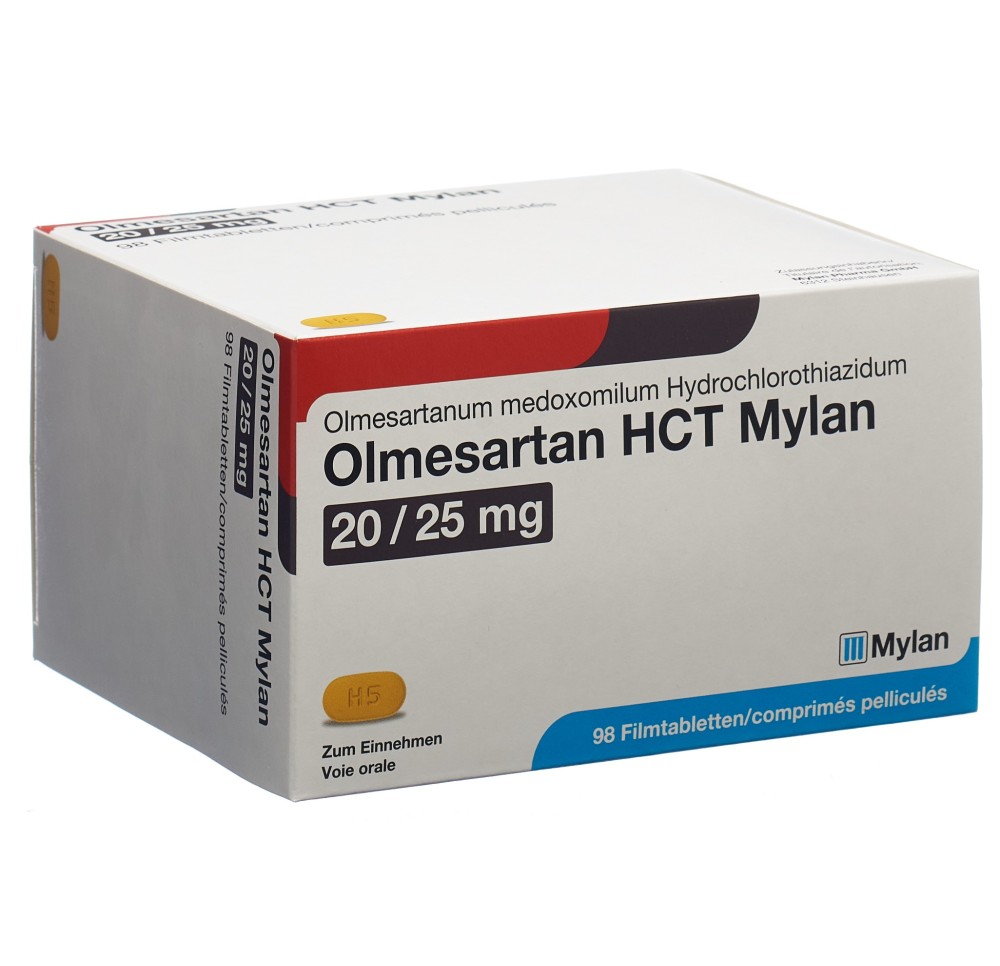 OLMESARTAN HCT Mylan cpr pell 20/25mg 98 pce
