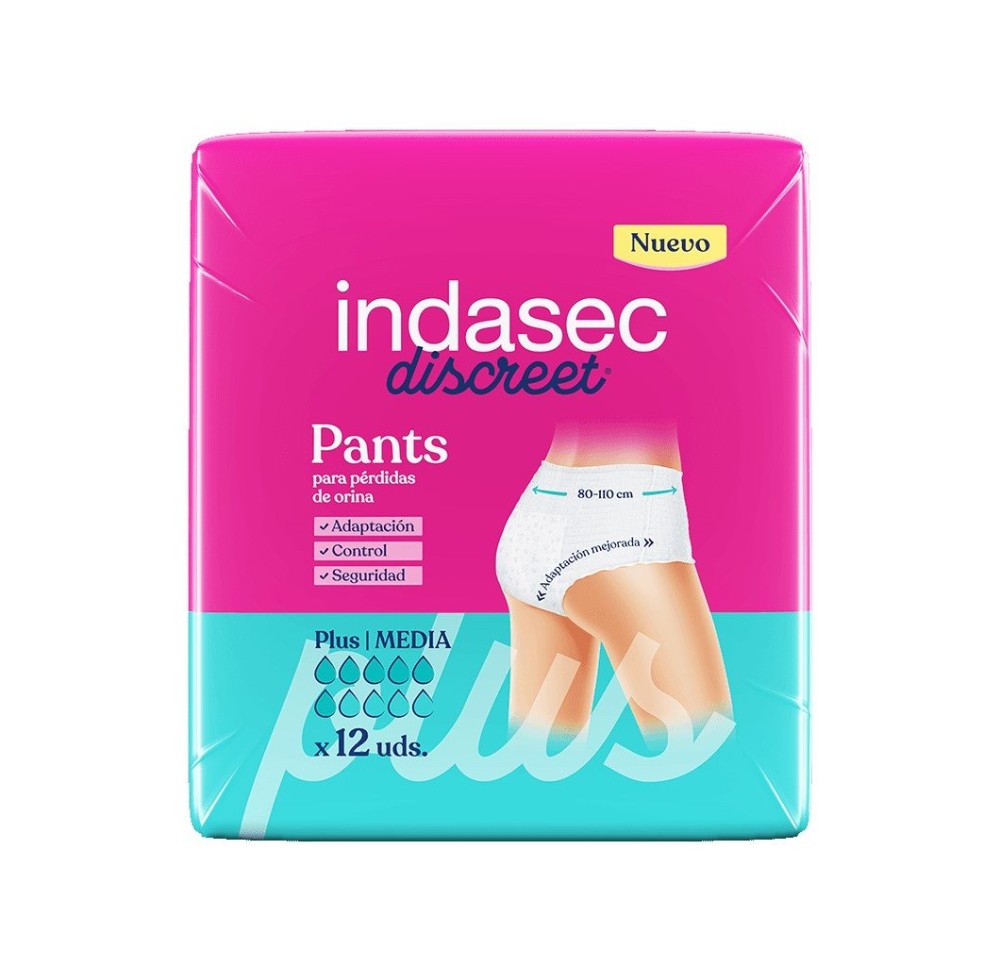 INDASEC Discreet Pant M Plus 12 pce