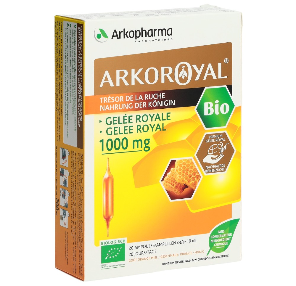 ARKOROYAL gelée royale 1000 mg bio amp buv 20 pce