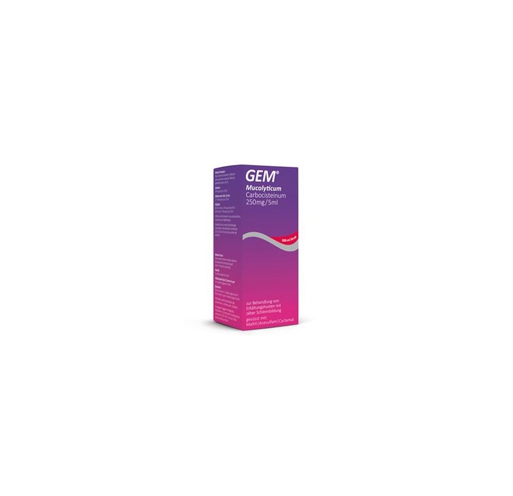 GEM Mucolytique sirop fl 200 ml