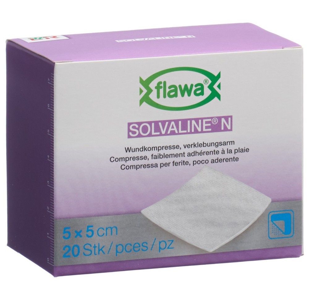 FLAWA Solvaline N compresses 5x5cm stér 20 pce