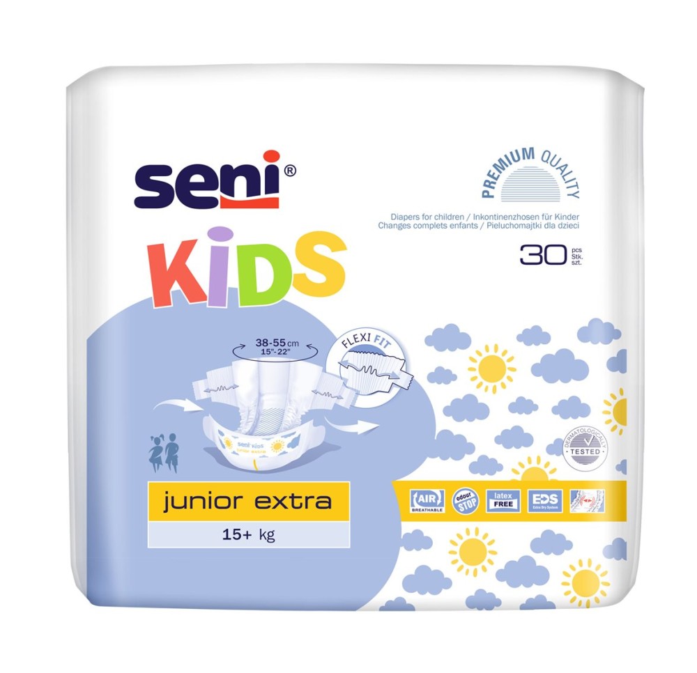 SENI Kids Junior Extra 15+kg 30 pce