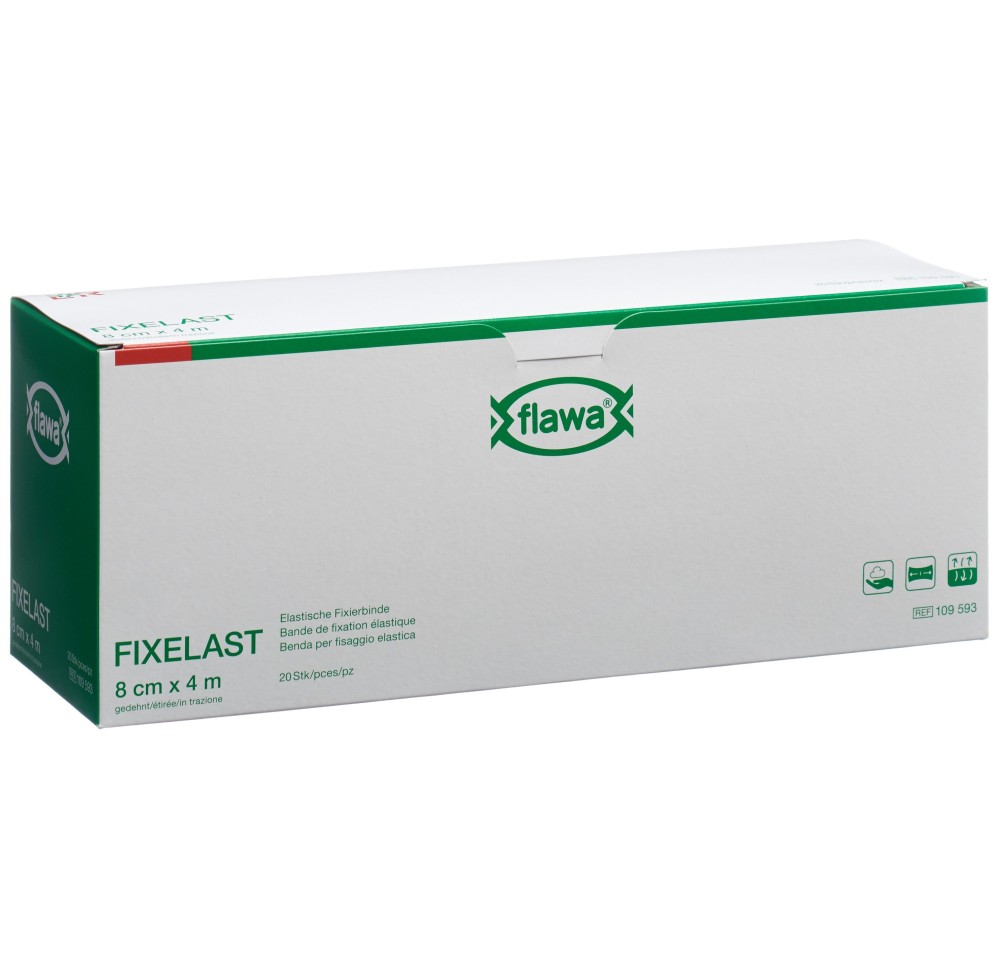 FLAWA Fixelast bande de gaze 8cmx4m Cellux 20 pce