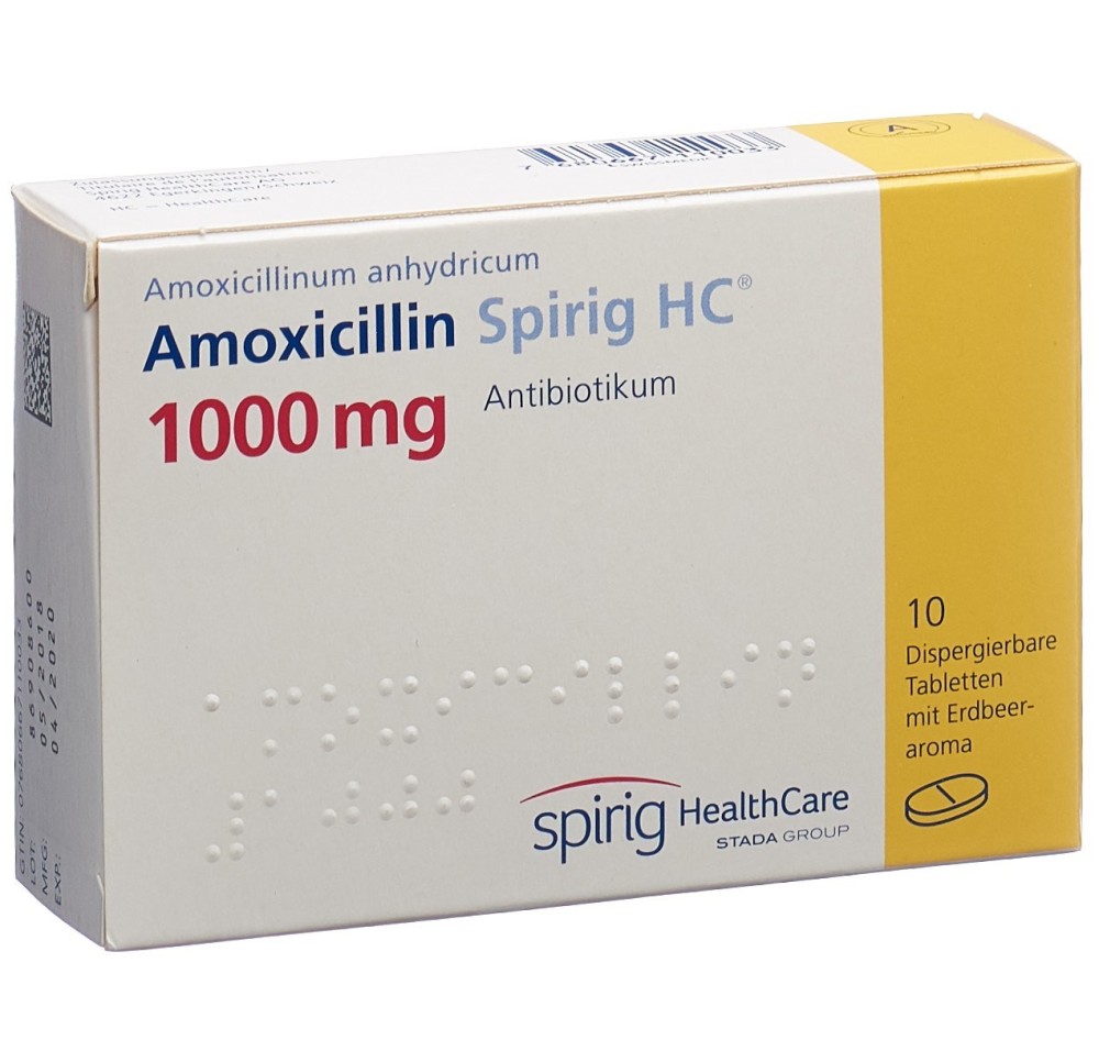AMOXICILLINE Spirig HC cpr disp 1000 mg 10 pce