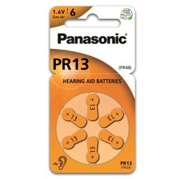 PANASONIC piles d’audiophones 13 6 pce