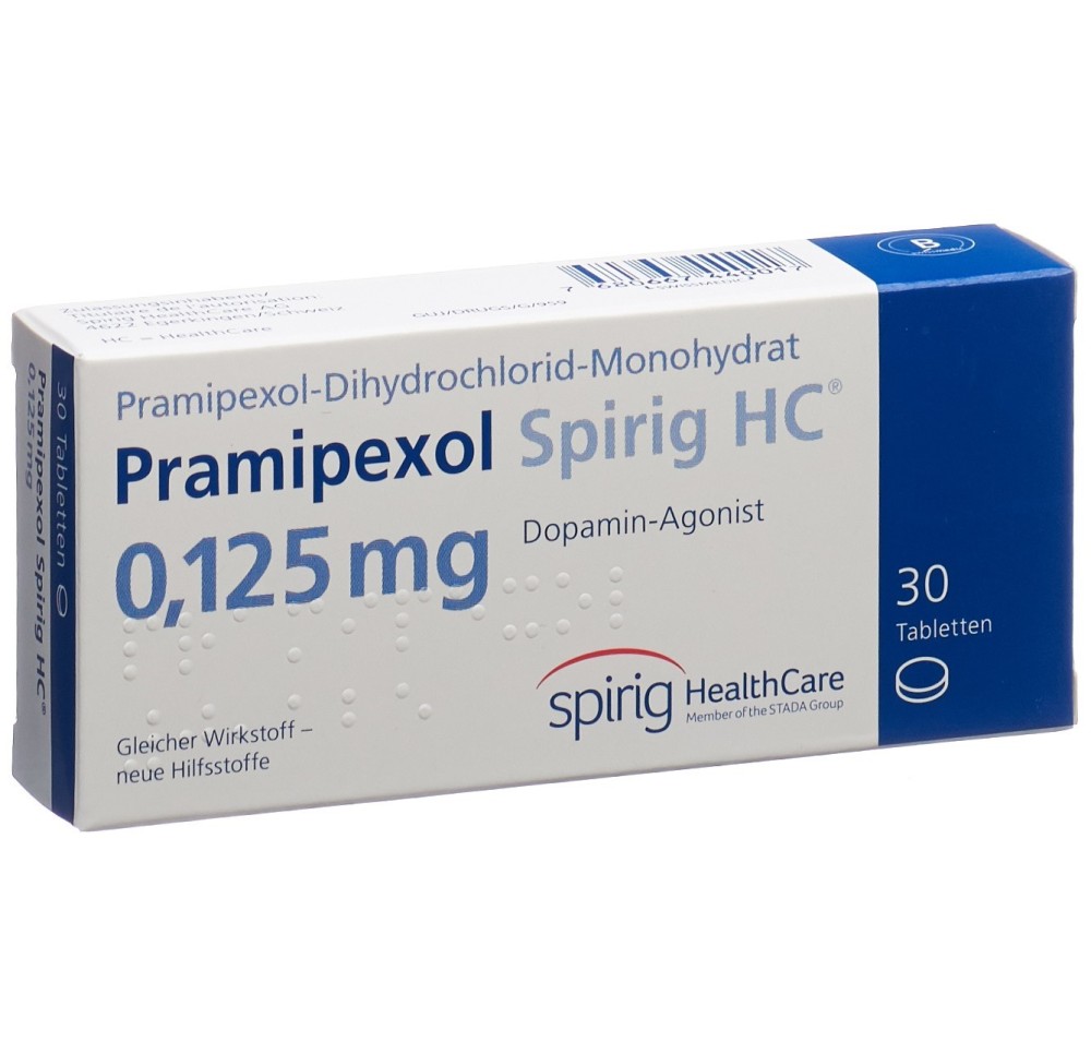 PRAMIPEXOLE Spirig HC cpr 0.125 mg 30 pce