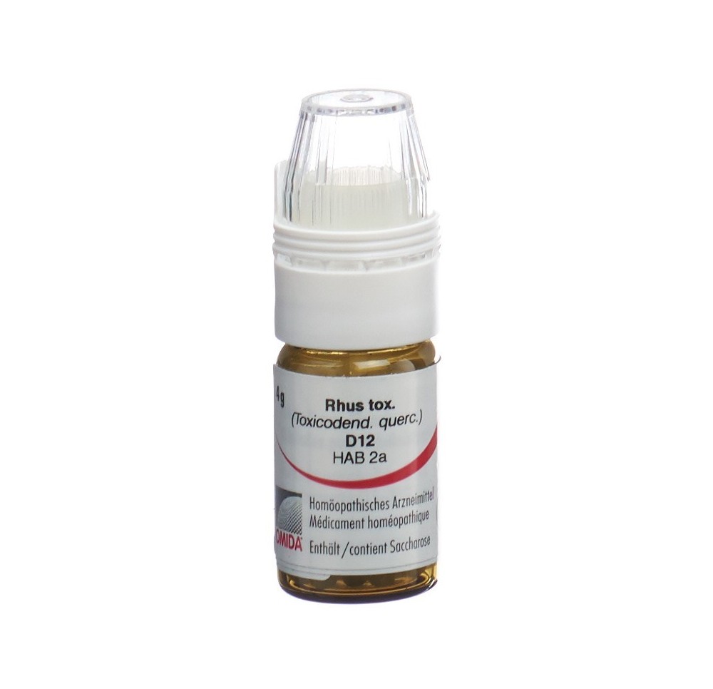 OMIDA rhus toxicodendron glob 12 D doseur 4 g