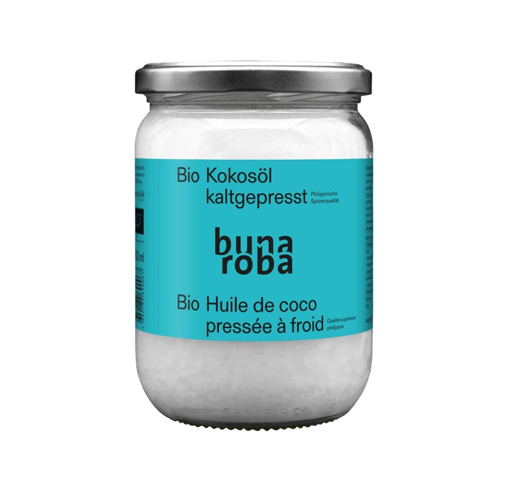 BUNAROBA Huile de noix de coco verre 500 ml