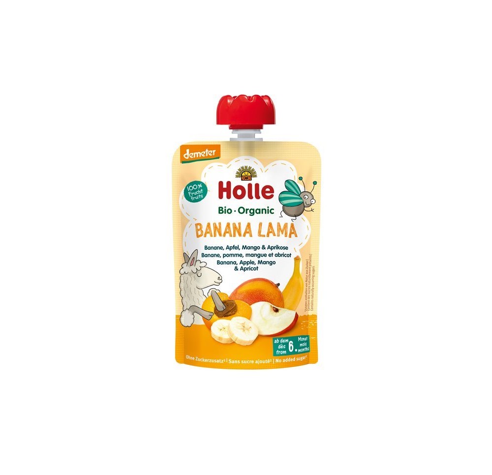 HOLLE Banan Lama pouchy banane pom mang abri 100 g