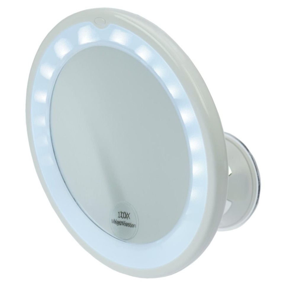HERBA LED miroir maquill ø17.5cm 10-fois av ventou