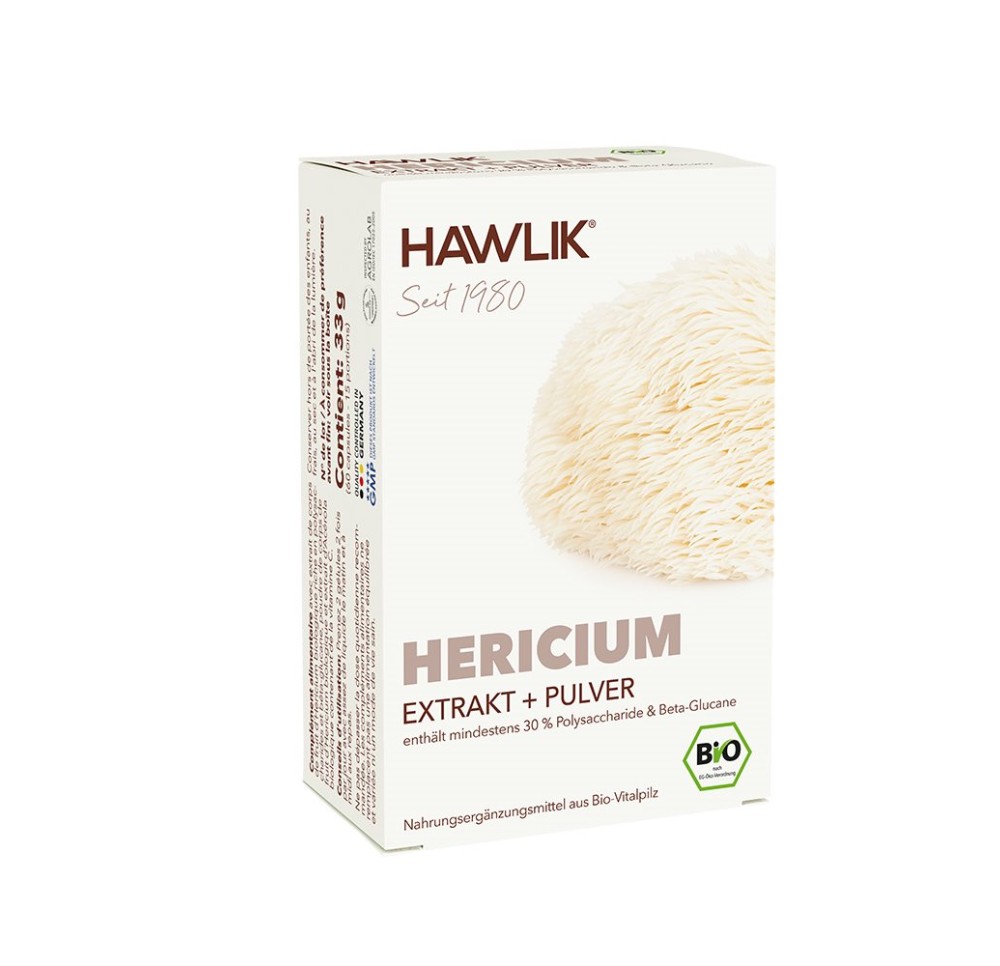 HAWLIK Hericium Extrait+poudre caps 60 pce