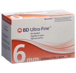 BD ULTRA-FINE aiguille stylos 31G 0.25x6mm 105 pce