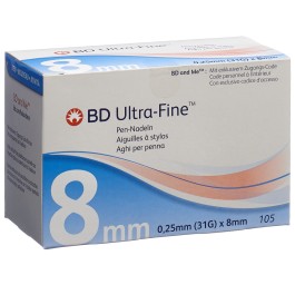 BD ULTRA-FINE aiguille stylos 31G 0.25x8mm 105 pce
