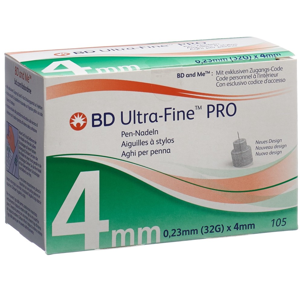 BD ULTRA-FINE PRO aigui stylo 32G 0.23x4mm 105 pce
