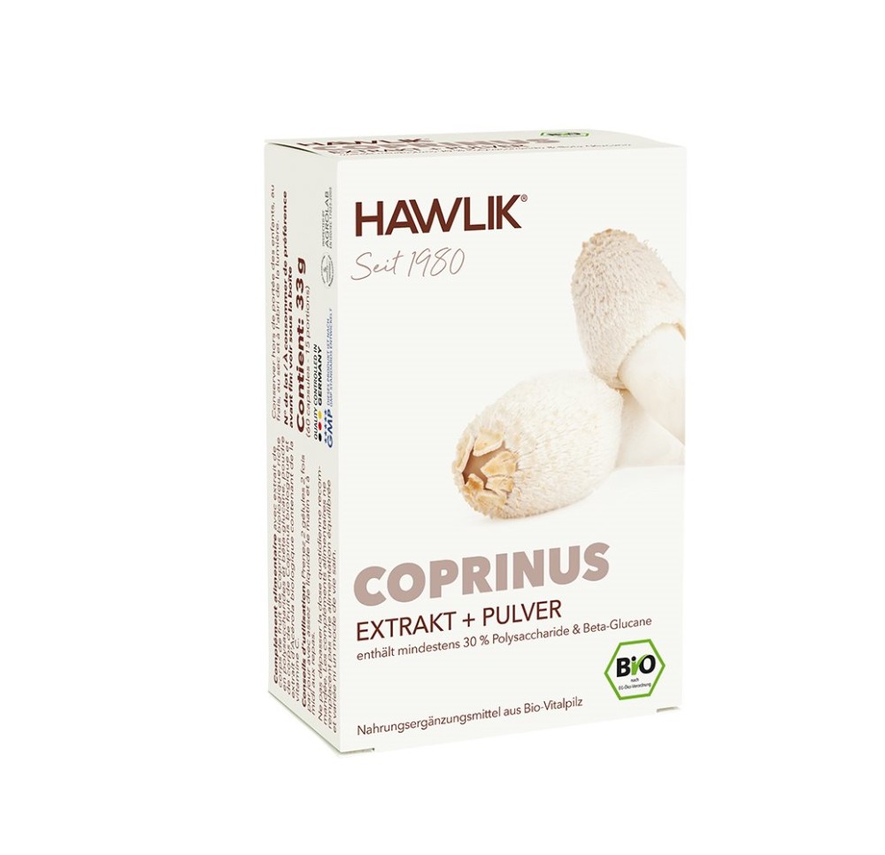 HAWLIK Coprinus Extrait + poudre caps 60 pce