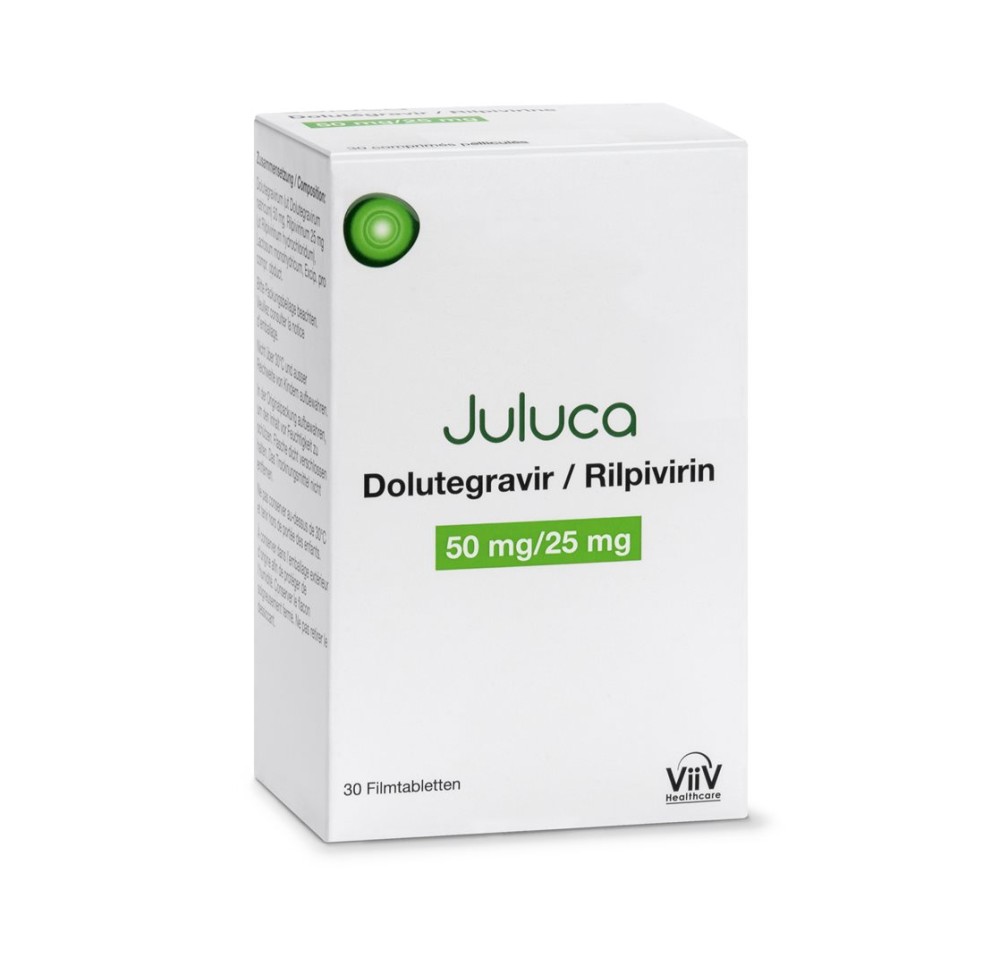 JULUCA cpr pell 50/25 mg bte 30 pce
