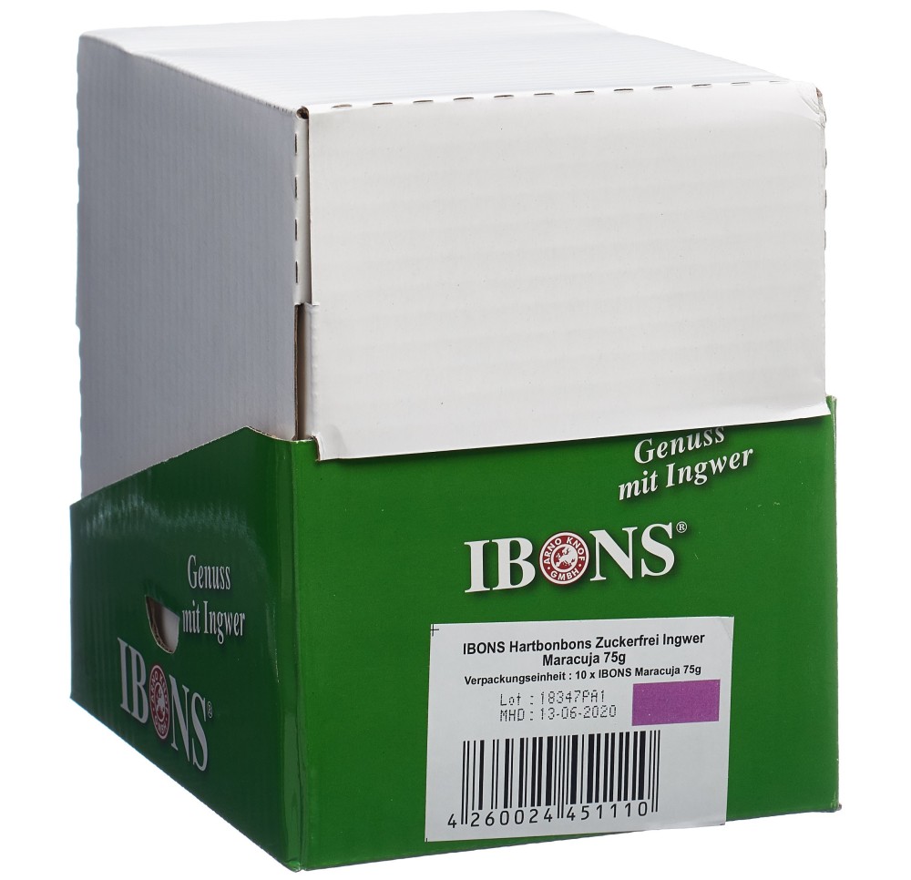 IBONS bonbon gingembre display maracu s suc 10x75g