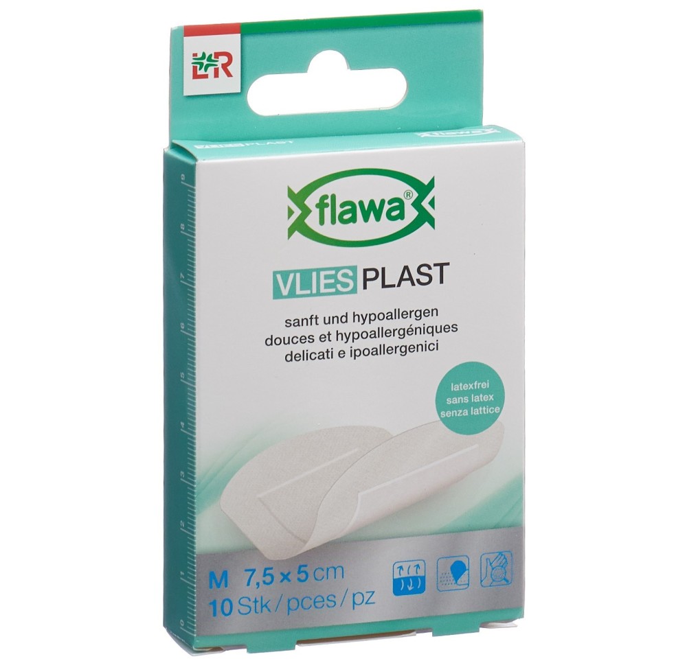 FLAWA Vlies Plast M 7.5x5cm 10 pce