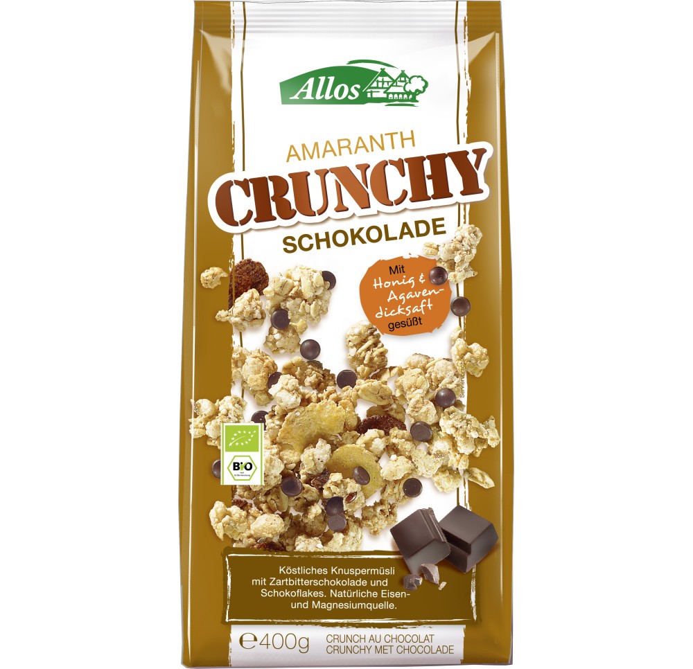 ALLOS Amaranth Crunchy au chocolat sach 400 g