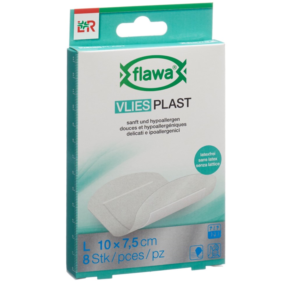 FLAWA Vlies Plast pansement 7.5x10cm 8 pce