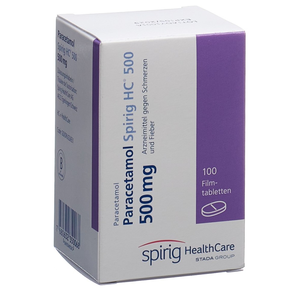 PARACETAMOL Spirig HC cpr pell 500 mg bte 100 pce
