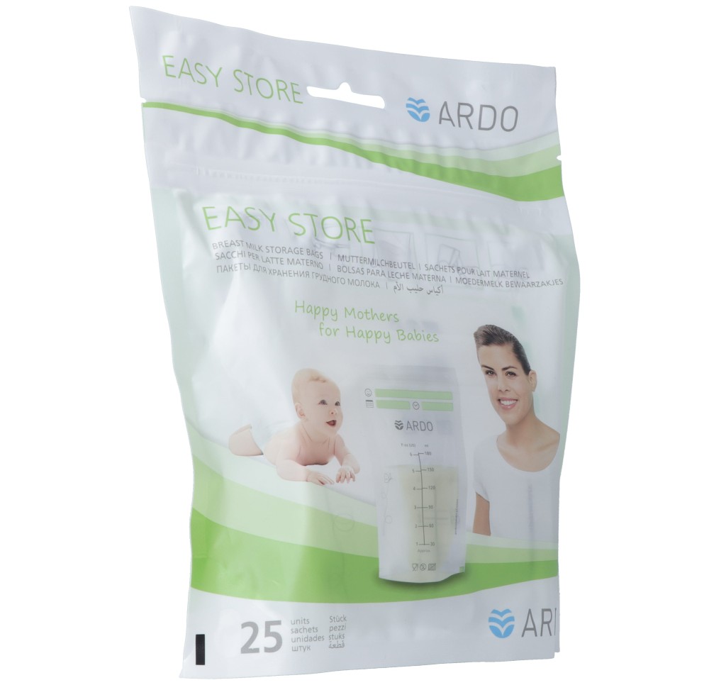 ARDO EASY STORE Sachet pour lait maternel 25 pce