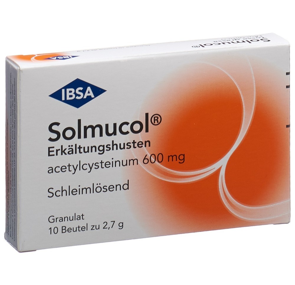 SOLMUCOL toux grasse gran 600 mg sach 10 pce