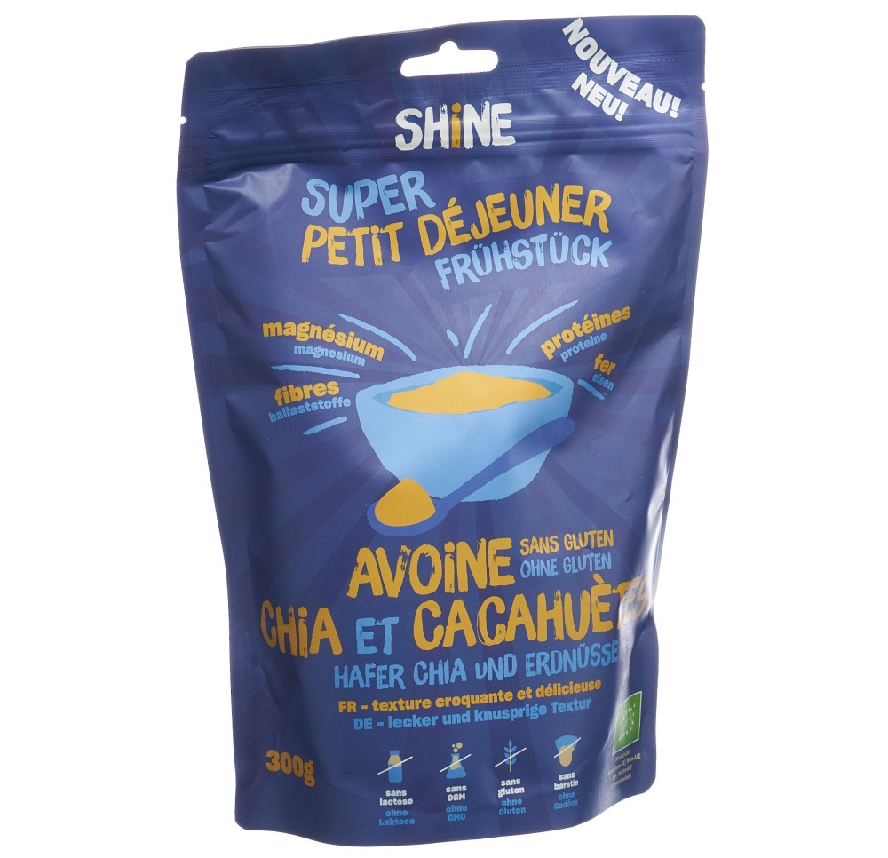 SHINE Petit Déjeuner Avoine Chia & Cacahuète 300 g