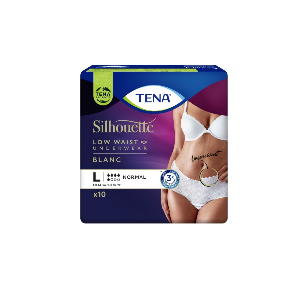 TENA Silhouette Normal L blanc 10 pce