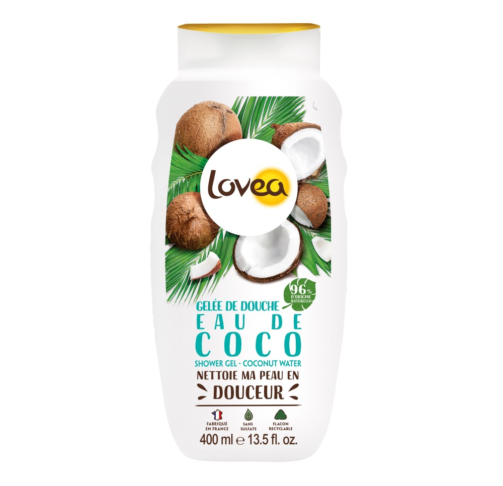 LOVEA Gel douche Eau de Coco 400 ml