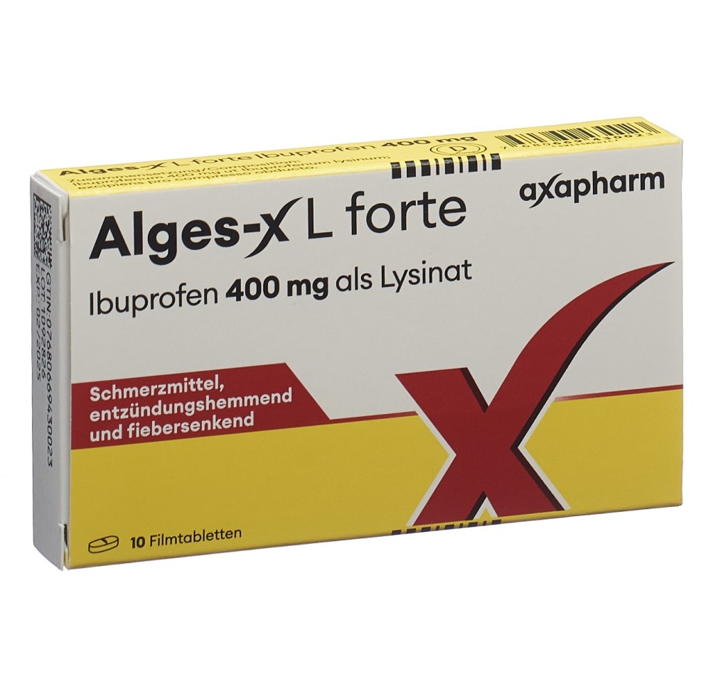ALGES-X L forte cpr pell 400 mg 10 pce