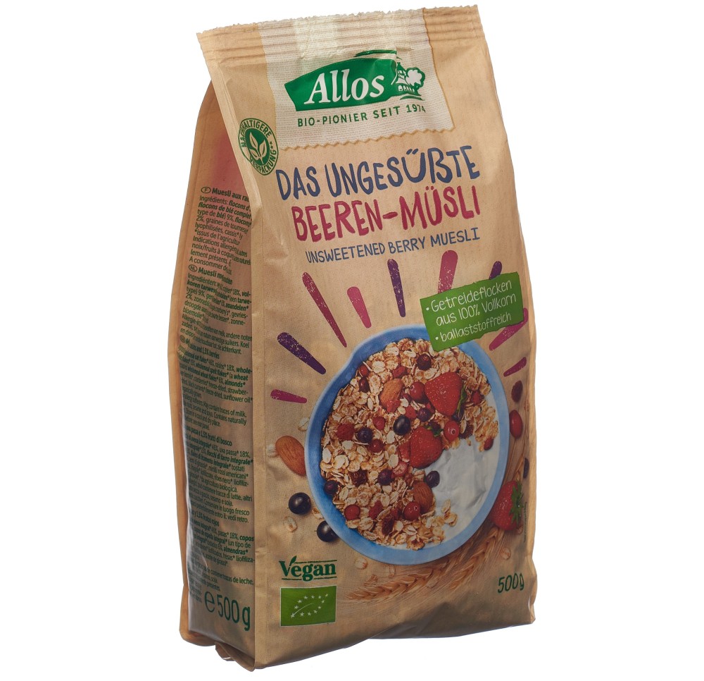 ALLOS le muesli aux baies non sucré sach 500 g