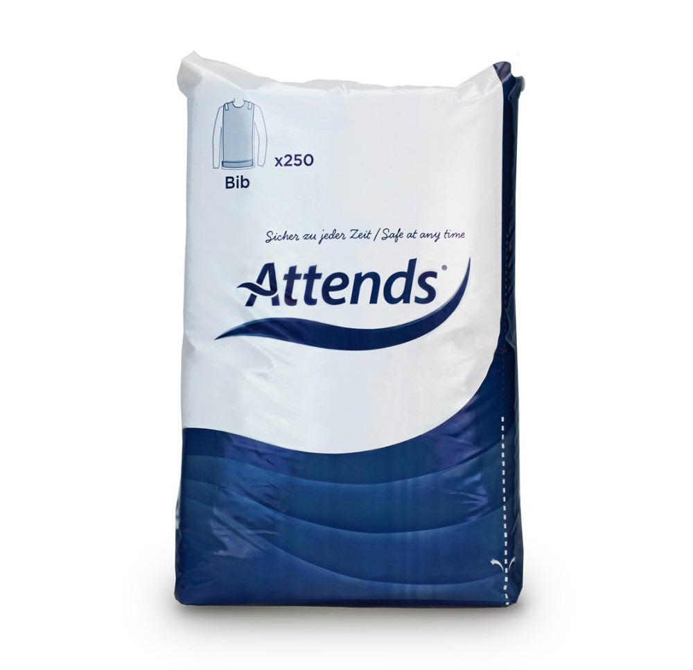 ATTENDS bavette 69x35cm papier/plastic 250 pce