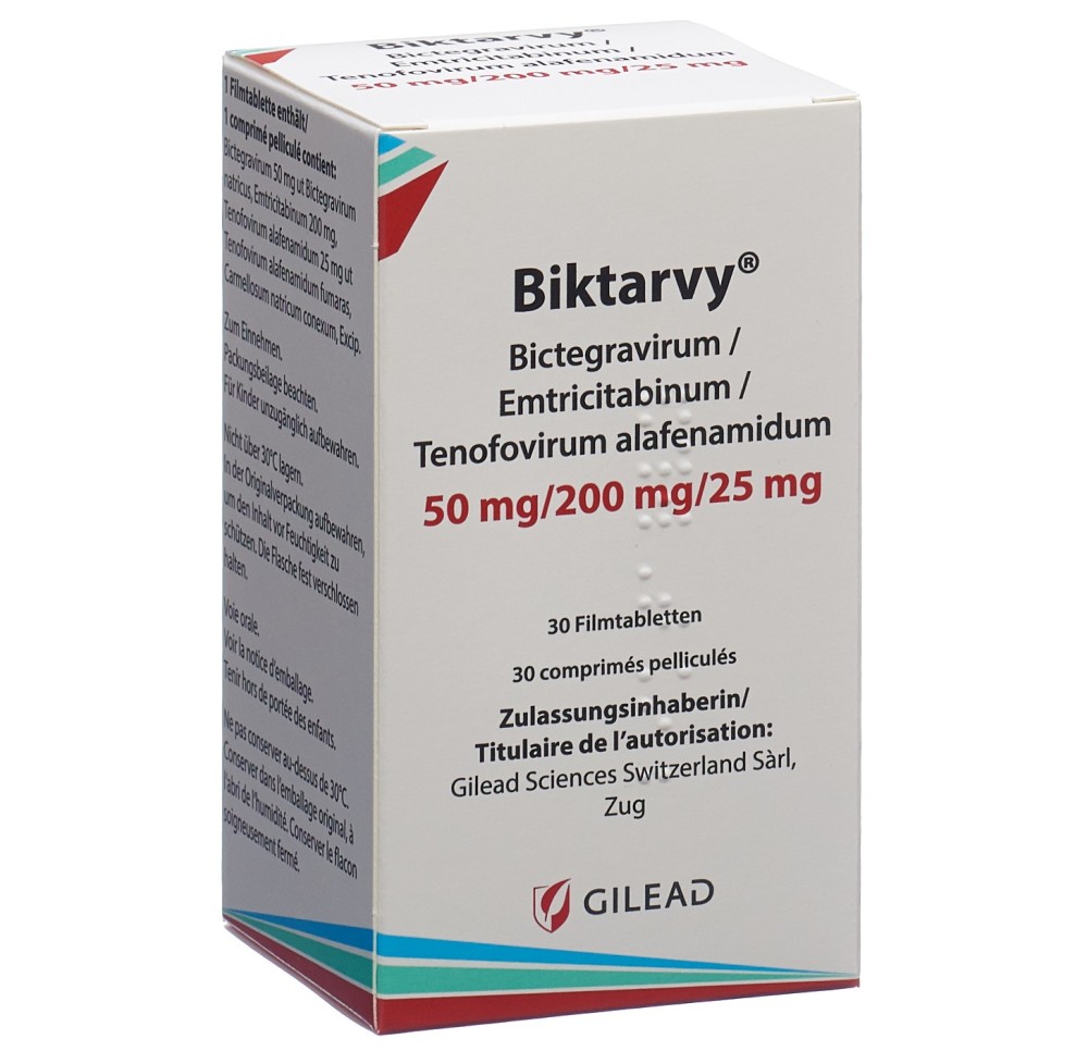 BIKTARVY cpr pell 50/200/25mg bte 30 pce